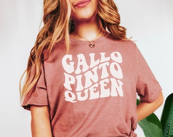 Gallo Pinto Queen Shirt, Nicaraguan Food Shirt, Costa Rican Food, Spotted Rooster, Central American Food, Nicaragua Shirt, Costa Rica Shirt