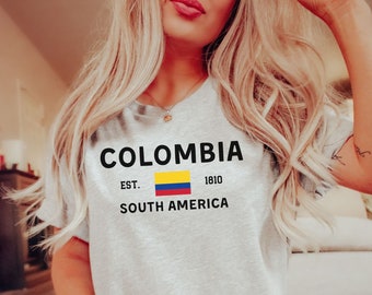 Colombia Shirt, Colombiana Shirt, Gift For Colombian, Bogota Medellin Barranquilla Cartagena Trip, Latina Women's Men's Shirt, Colombia Gift