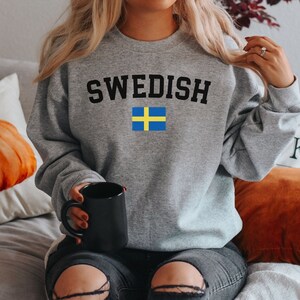 Swedish Sweatshirt, Sweden Sweatshirt, Sverige Shirt, Gift For Swedish American, Nordic Clothing, Scandinavian Crewneck, Stockholm Shirt