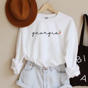 Georgia Peach Shirt | Atlanta Georgia | The Peach State | Georgia Sweatshirt | Georgia Girl Shirt | Georgia Peach | Georgia Shirt