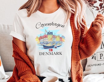 Copenhagen Denmark Shirt Kobenhavn Shirt Danish Tshirt Scandinavia Travel Tee Denmark Trip Shirt Copenhagen Souvenir Nordic Shirt Danmark