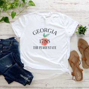 Georgia The Peach State Shirt, Georgia Girl, Atlanta Shirt, Georgia Shirt Ladies, Southern Country Gift, Georgia Women Men Shirt