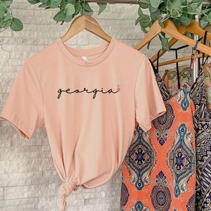 Georgia Peach Shirt | Atlanta Georgia | The Peach State | Georgia Tee | Georgia Girl Shirt | Georgia Peach | Georgia Shirt | Georgia Gift