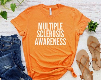 Multiple Sclerosis Awareness Shirt, Made Strong, MS Awareness Shirt, MS Gift, Multiple Sclerosis Shirt Multiple Sclerosis Gift Orange Ribbon