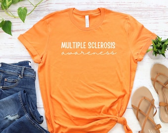 Multiple Sclerosis Awareness Shirt, Made Strong, MS Awareness Shirt, MS Gift, Multiple Sclerosis Shirt Multiple Sclerosis Gift Orange Ribbon