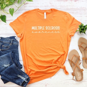 Multiple Sclerosis Awareness Shirt, Made Strong, MS Awareness Shirt, MS Gift, Multiple Sclerosis Shirt Multiple Sclerosis Gift Orange Ribbon