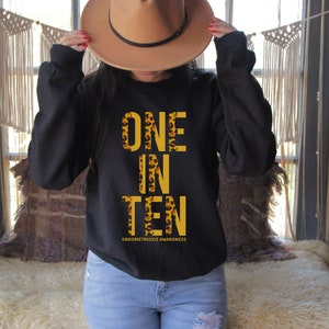 One In Ten, Endometriosis Shirt, Endo Warrior Shirt, Endo Strong, Endo Awareness, Endometriosis Awareness, Yellow Ribbon Women&#39;s Sweatshirt
