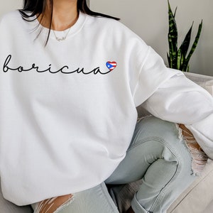 Boricua Sweatshirt Puerto Rico Flag Shirt Puerto Rican Gift For Boricua Puerto Rico Sweatshirt Latina Apparel Spanish Gifts Boricua Shirt