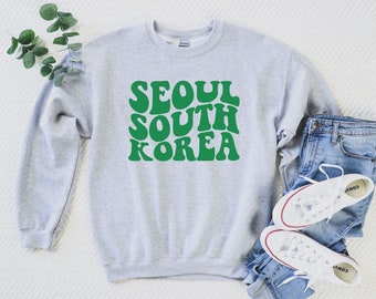 Seoul South Korea Sweatshirt, Korean Fashion For Women, Korean Shirt, Aigoo, Kdrama Sweatshirt, Seoul Travel Sweatshirt, South Korea Shirt