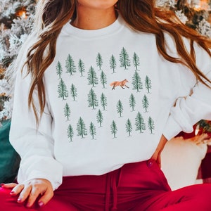 Fox Crewneck, Gift For Animal Lover, Fox Lover Gift, Fox Shirt, Fox Sweatshirt, Fox Sweater, Fox Pullover, Outdoors Wildlife Clothing
