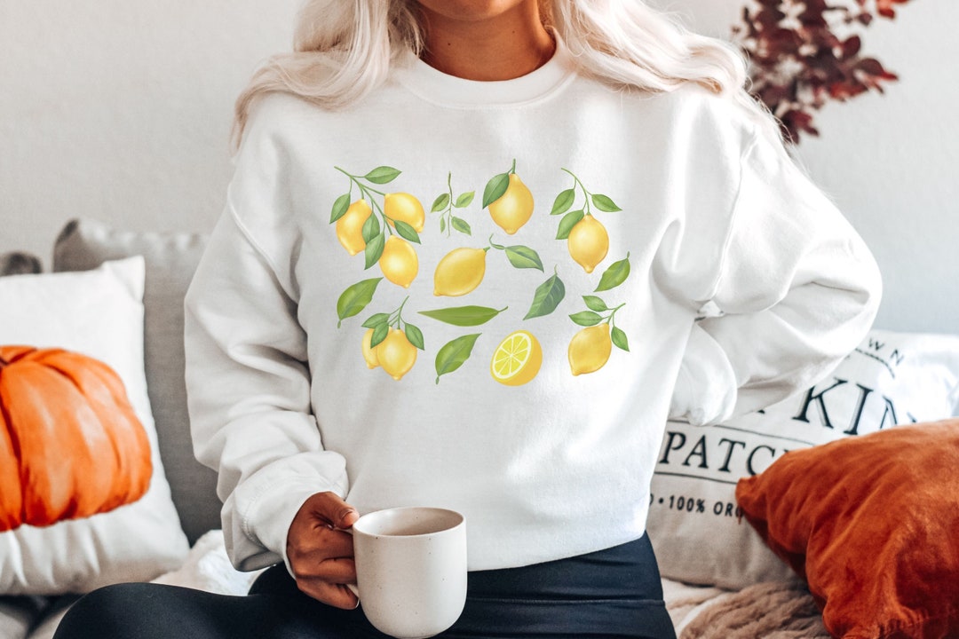 Lemon Sweatshirt, Citrus Fruit Sweater, Sour Shirt, Lemon Graphic