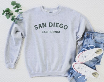 San Diego Sweatshirt, California Sweater, West Coast Road Trip Shirt, Trendy Oversized Aesthetic College Crewneck, San Diego Gift