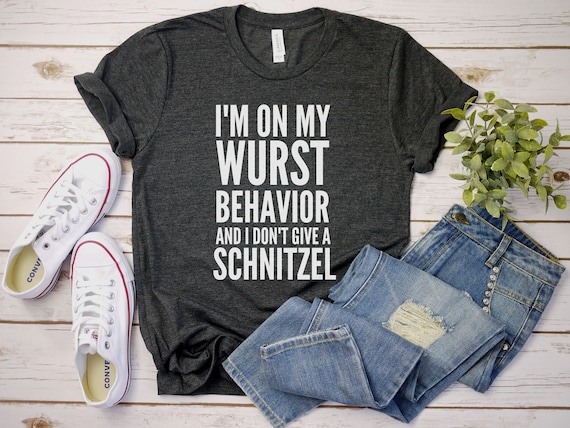 Women's Oktoberfest Bier T-Shirt - German Beer Heart Print Casual Tee (Prost Bavarian Style)