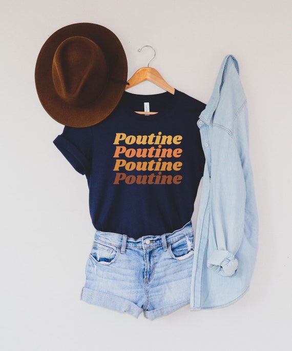 Retro Poutine T-Shirt - Canada T-Shirt - Montreal Retro Poutine T-Shirt - Canada T-Shirt - Montreal