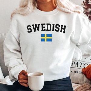 Swedish Sweatshirt, Sweden Sweatshirt, Sverige Shirt, Gift For Swedish American, Nordic Clothing, Scandinavian Crewneck, Stockholm Shirt
