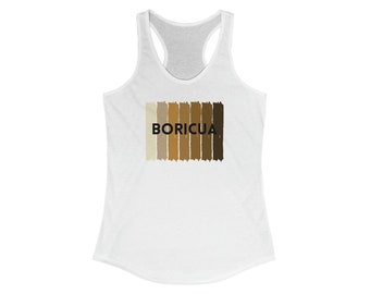 Boricua Racerback Slim Fit Tank Top Regalo Para Puerto Rico Tank Top Regalo Para Boricua Camisas Puerto Rico Latina Top Regalos Españoles