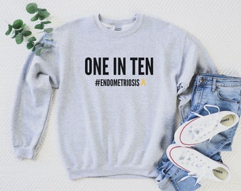 Endometriosis Awareness Crewneck Sweatshirt For Women, Endo Strong Shirt, Endometriosis Gift, Endo Warrior Sweater, Endometriosis Shirt
