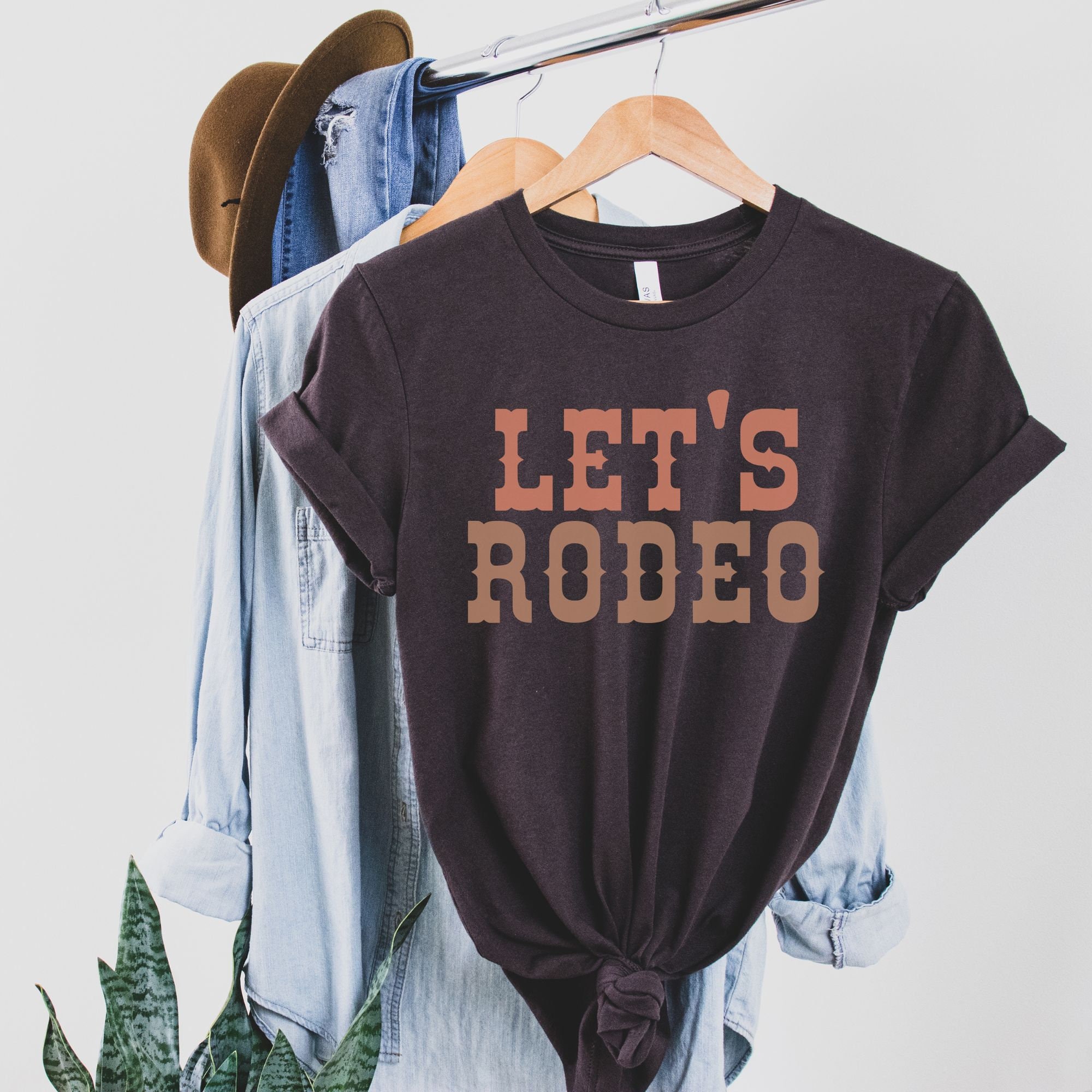 Coastal Cowgirl Let's Rodeo T-shirt, Vintage Western Typography Tee ...