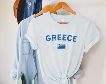 Greece Shirt, Greek American Gift, Greece Souvenir, Greece Summer Vacation Tee, Greek Clothing, South Europe, Mediterranean Sea Cruise Shirt