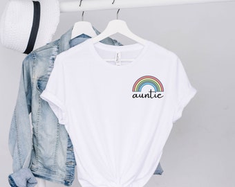Auntie Rainbow Shirt, Auntie Gift, Aunt Gift, New Auntie Shirt, Gift For Auntie, Proud Auntie Shirt, Auntie To Be, Auntie Shirt, Aunt Shirt