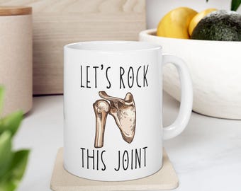 Shoulder Surgery Recovery Mug, Rotator Cuff Gift for Men or Women, Physical Therapist & Orthopedic Surgeon Medical Humor Coffee Cup