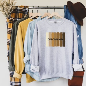 Colombiana Shirt Colombia Spanish Shirt Colombia Gift Colombiana Sweatshirt Colombiana Gift Colombia Shirt Latina Hispanic Women Sweatshirt