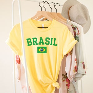 Brasil Shirt, Brazil Shirt, Brazilian Fashion, Brasileira Clothes, Brasil Gift, Brazilian American, Rio De Janeiro, Futebol Soccer Tees