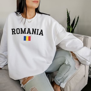 Romania Sweatshirt, Romanian Shirt, Bucharest Travel Sweater, Romania Shirt, Romania Gift, Black Sea Trip, Romanian American Gift