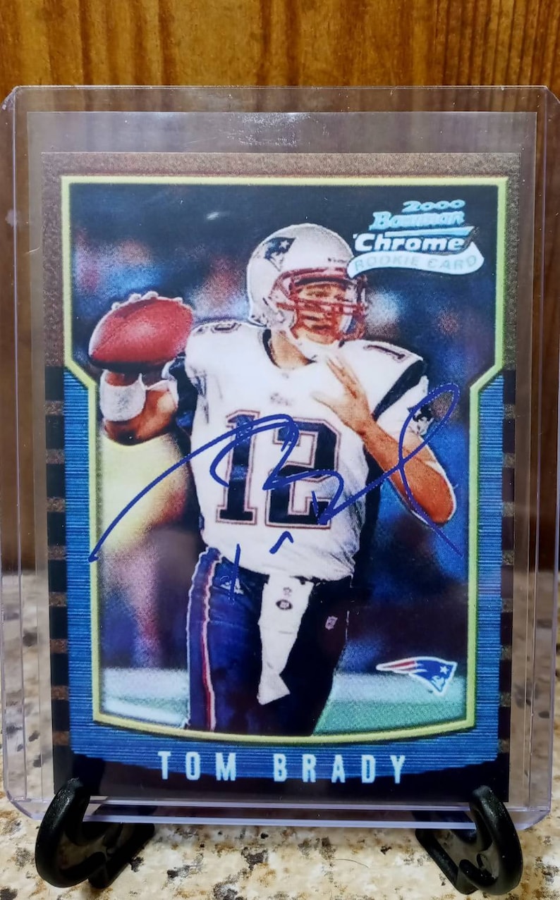2000 Tom Brady Bowman Chrome Autograph Rookie Card. Reprint. Etsy