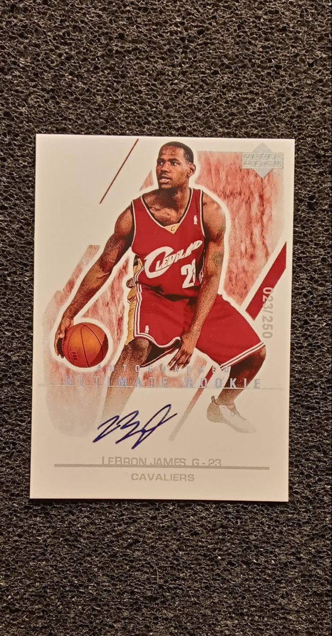 autographed lebron james rookie card