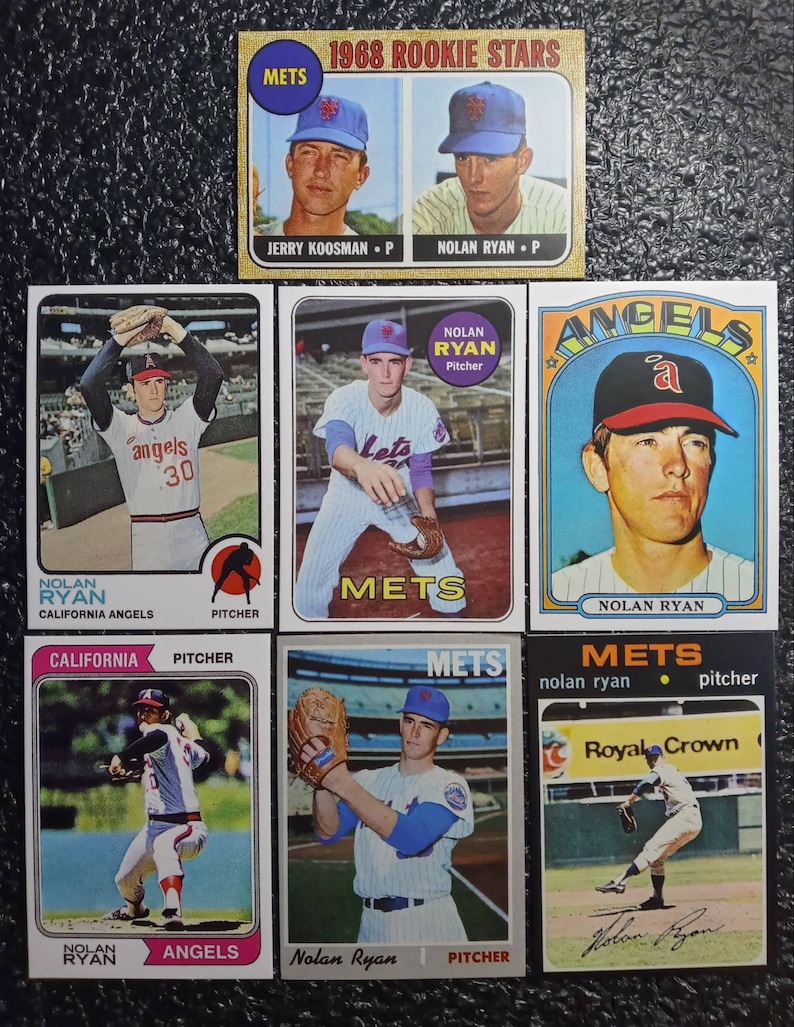 196874 Nolan Ryan Topps Baseball Rookie Card Lot. Reprints Etsy