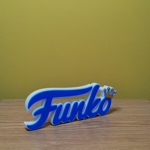 Funko Pop With Crown Logo Sign - 3D Print - Collectible image 2