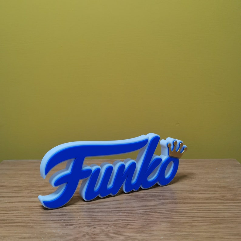 Funko Pop With Crown Logo Sign - 3D Print - Collectible image 2