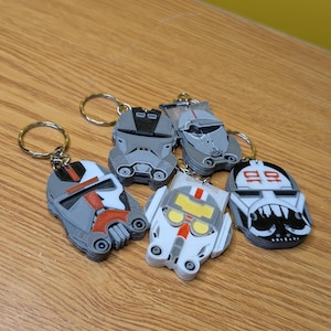 The Bad Batch Helmet Keyrings - Perfect Gift - Collectible