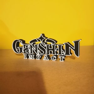 Genshin Impact Freestanding Sign - Collectible - 3D Printed image 1