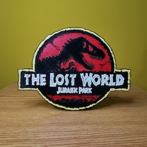Jurassic Park The Lost World Sign - Classic Movie - Dinosaur - Logo