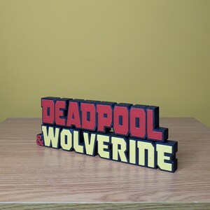 Deadpool & Wolverine Sign Deadpool 3 Marvel Comic 3D Printed ...