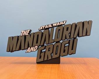 The Mandalorian & Grogu Floating Sign