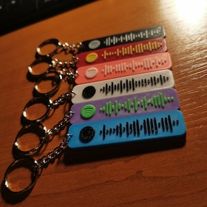 Personalised Song Album Playlist Spotify Code Keyring/Keychain - Fantastic Gift for Friends and Family