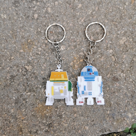 スターウォーズ R2D2 とチョッパードロイド キーリング/キーチェーン