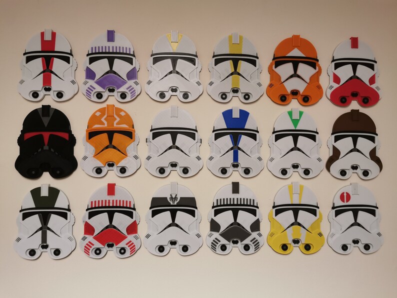 Star Wars ROTS Clone Helmet Wall Art - 3D Printed image 2