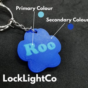 Personalised Paw keyrings - Pet owners - Animal Gifts - Customised - Wide range of colours image 4