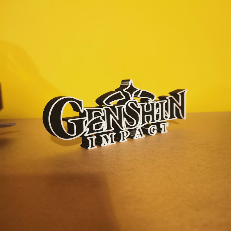 Genshin Impact Freestanding Sign - Collectible - 3D Printed image 3