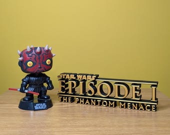 Star Wars Episode 1-3 Freestanding Signs - Personalised Gifts