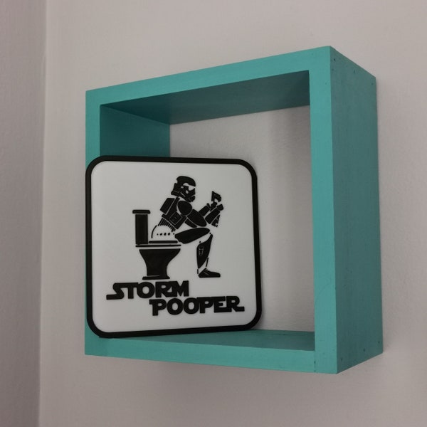 Storm Pooper Funny Comedy Toilet Sign - Humour - Man cave - Bathroom - Novelty