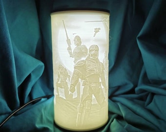 The Bad Batch Cylinder Lithophane - Poster - Art - 3D Printed Display - Movie Gifts - Star Wars