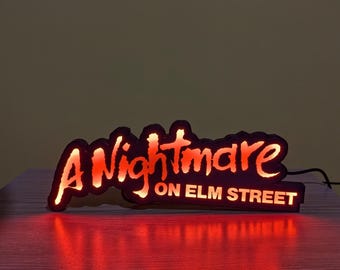 A Nightmare on Elm Street v1 LED Movie Sign