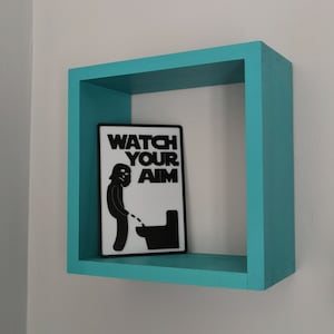 Watch Your Aim! - Funny Comedy Toilet Sign - Humour - Man cave - Bathroom - Novelty