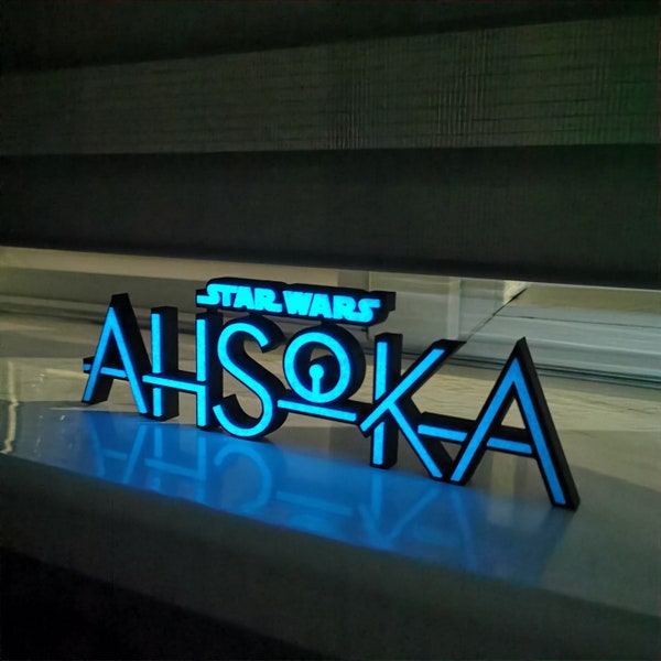 Ahsoka Glow in the dark Sign - Star Wars - 3D Printed