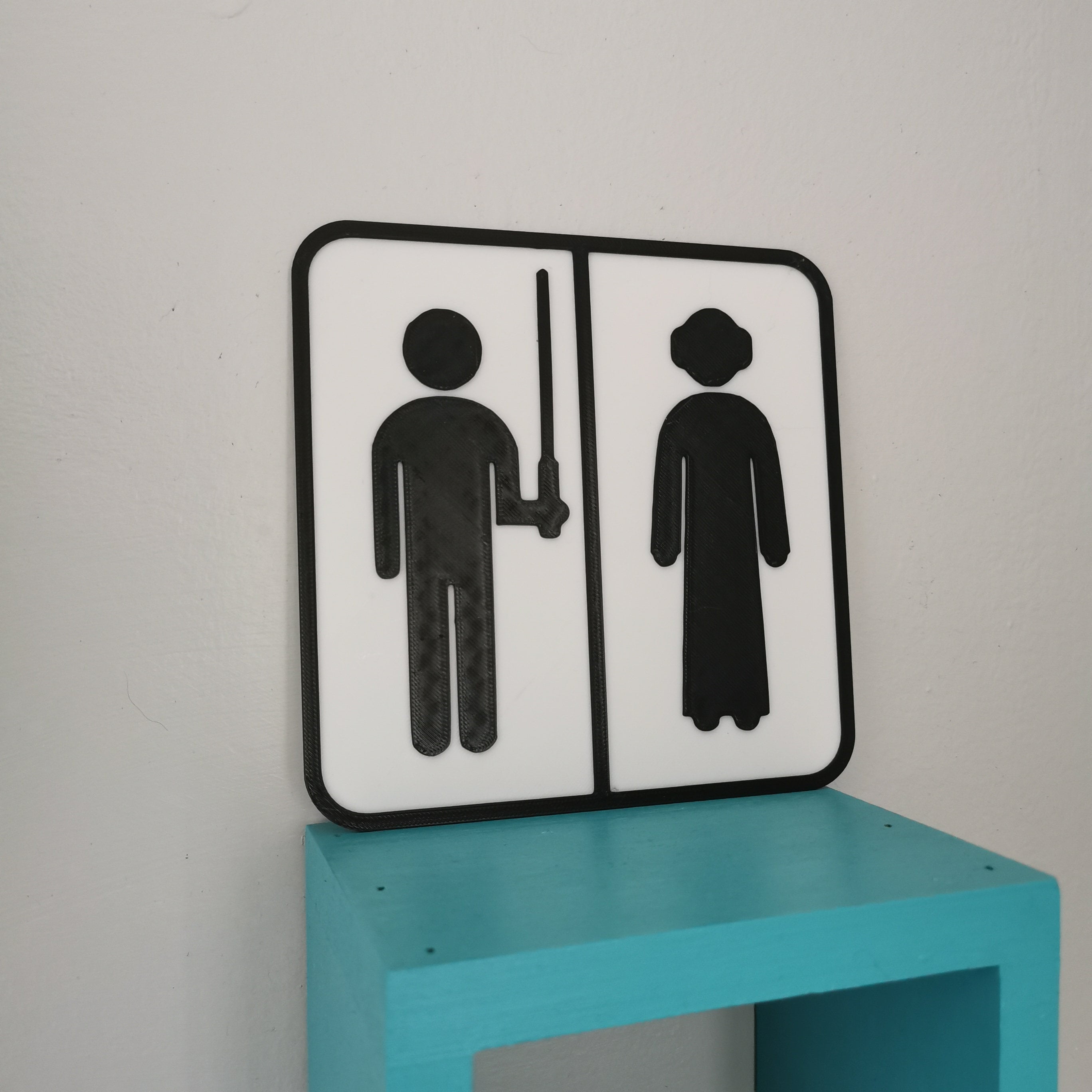 Comedy Commode Princess and Jedi Funny Comedy Toilet Sign - Humour - Man Cave ...